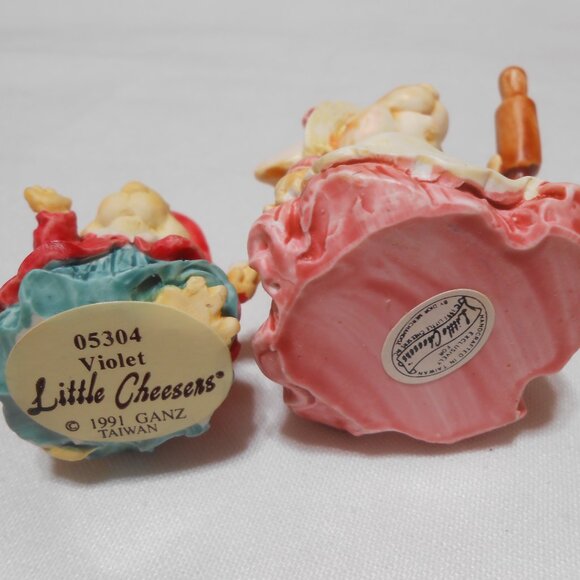 2 Ganz 1991 Little Cheesers collectible figures Violet & Mama Woodsworth Mouse - Picture 4 of 9